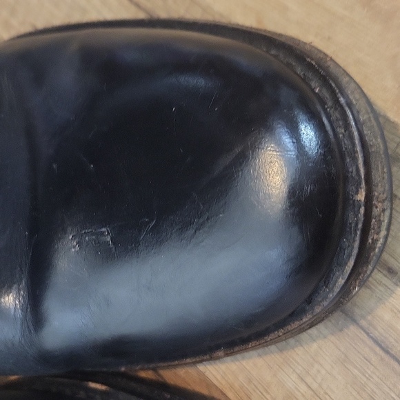 COLE HAAN Nike Air Black Leather Military Boot - O11062 - Picture 3 of 15